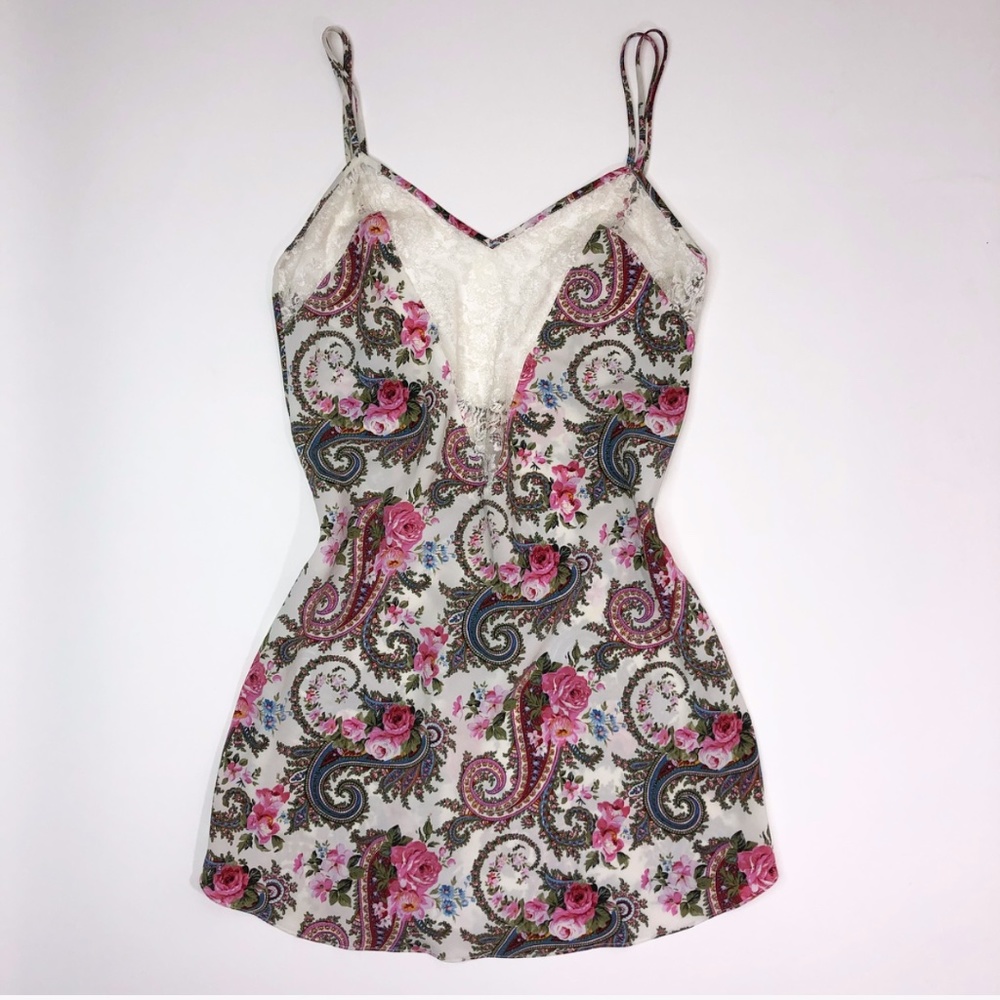 Victoria's Secret Gold Label Paisley Slip Dress